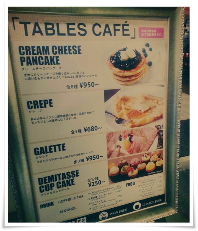 TABLES CAFE 